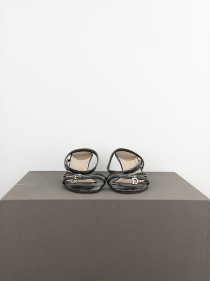 Dior by Galliano SS01 Zipper Sandal Heels