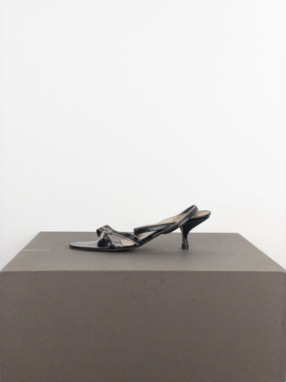 Dior by Galliano SS01 Zipper Sandal Heels