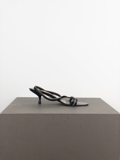 Dior by Galliano SS01 Zipper Sandal Heels