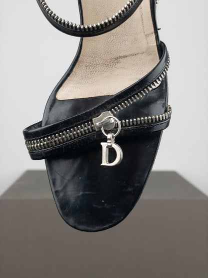 Dior by Galliano SS01 Zipper Sandal Heels