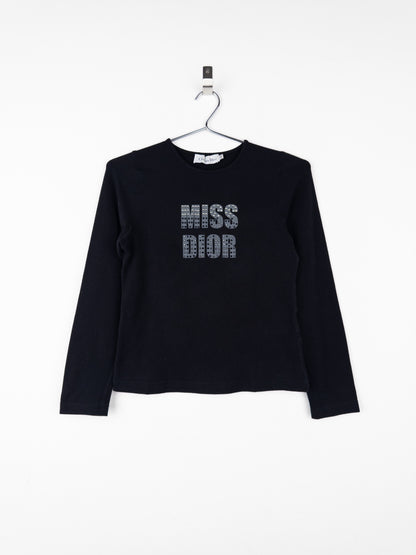 Dior by Galliano 2000s ‘Miss Dior’ Rhinestone Longsleeve Shirt