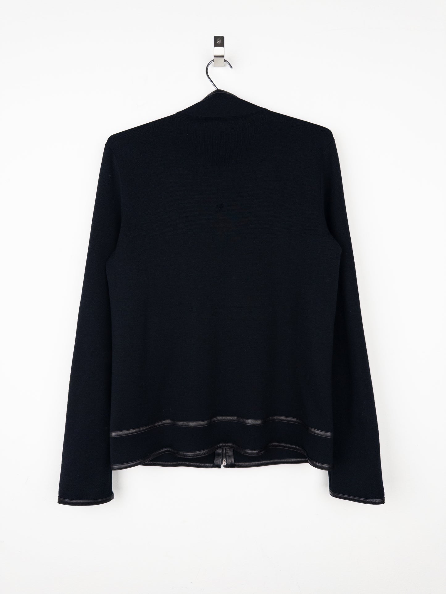 Gucci by Tom Ford AW00 Leather-Trimmed Knit Biker Jacket