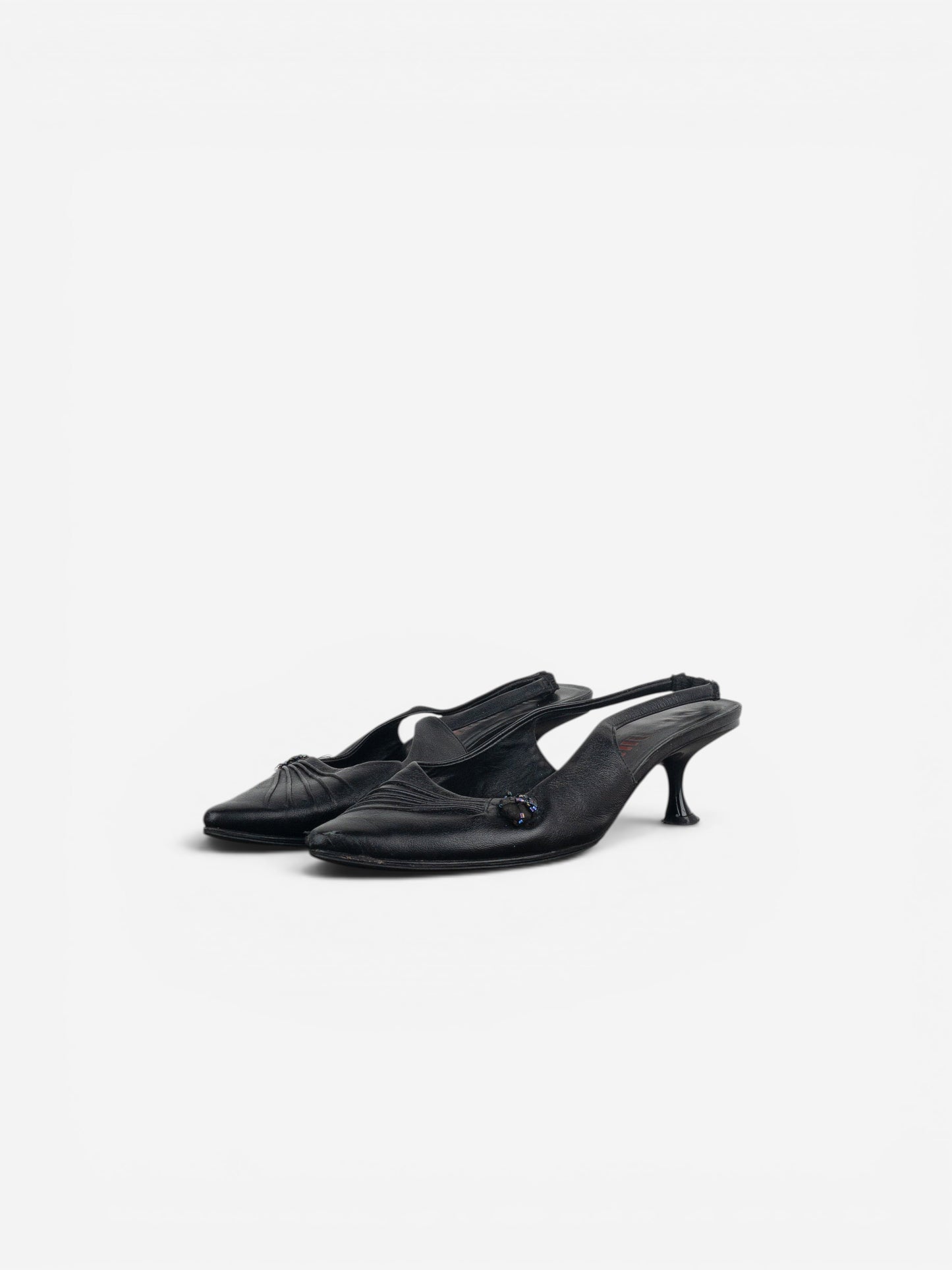 Miu Miu SS00 Pointed Toe Slingback Kitten Heels