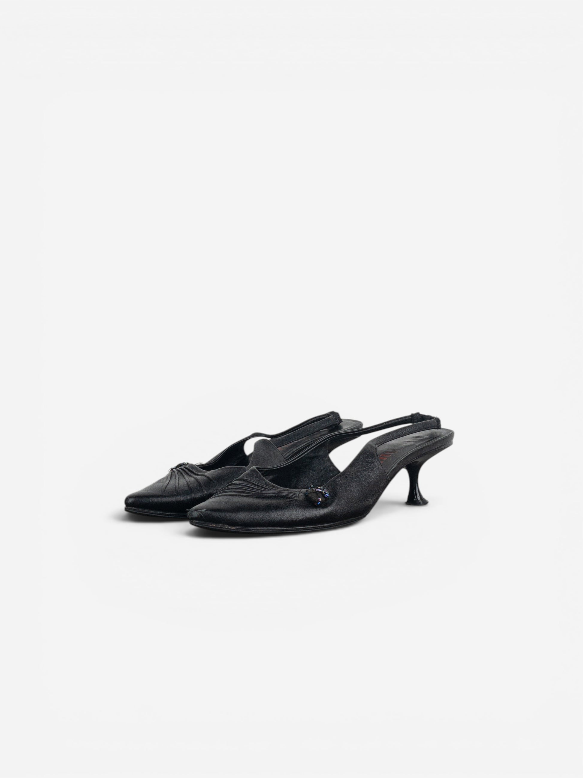 Miu Miu SS00 Pointed Toe Slingback Kitten Heels