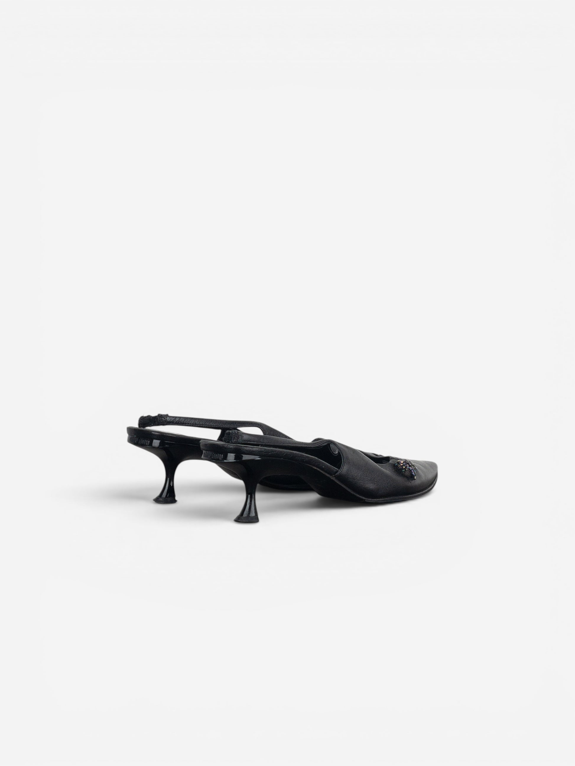 Miu Miu SS00 Pointed Toe Slingback Kitten Heels – photo 2