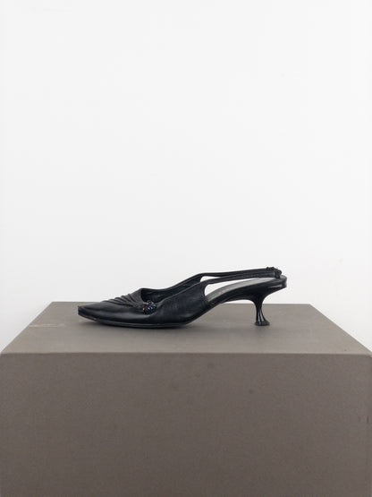 Miu Miu SS00 Pointed Toe Slingback Kitten Heels