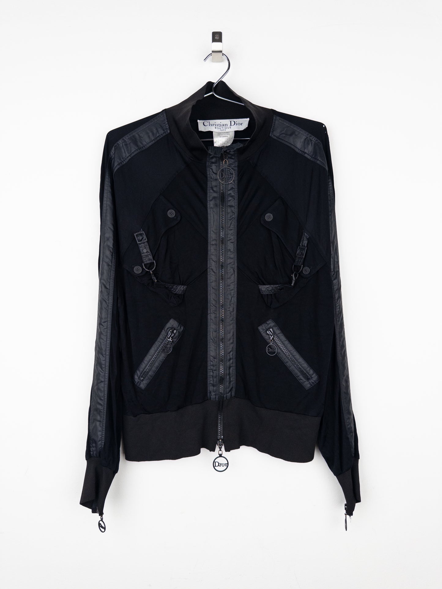 Dior by Galliano SS04 High-Neck Bondage Flight Parachute Bomber Jacket