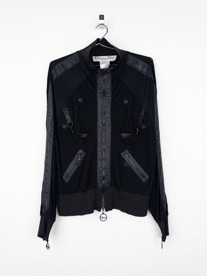 Dior by Galliano SS04 High-Neck Bondage Flight Parachute Bomber Jacket