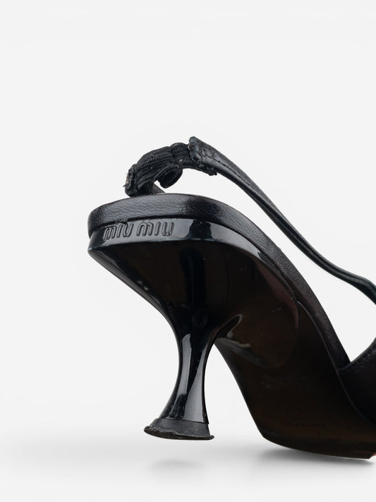 Miu Miu SS00 Pointed Toe Slingback Kitten Heels – photo 8