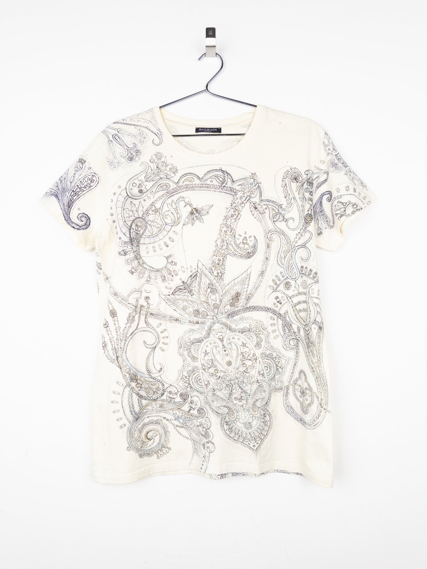 Balmain by Decarnin SS09 Distressed Paisley T-Shirt