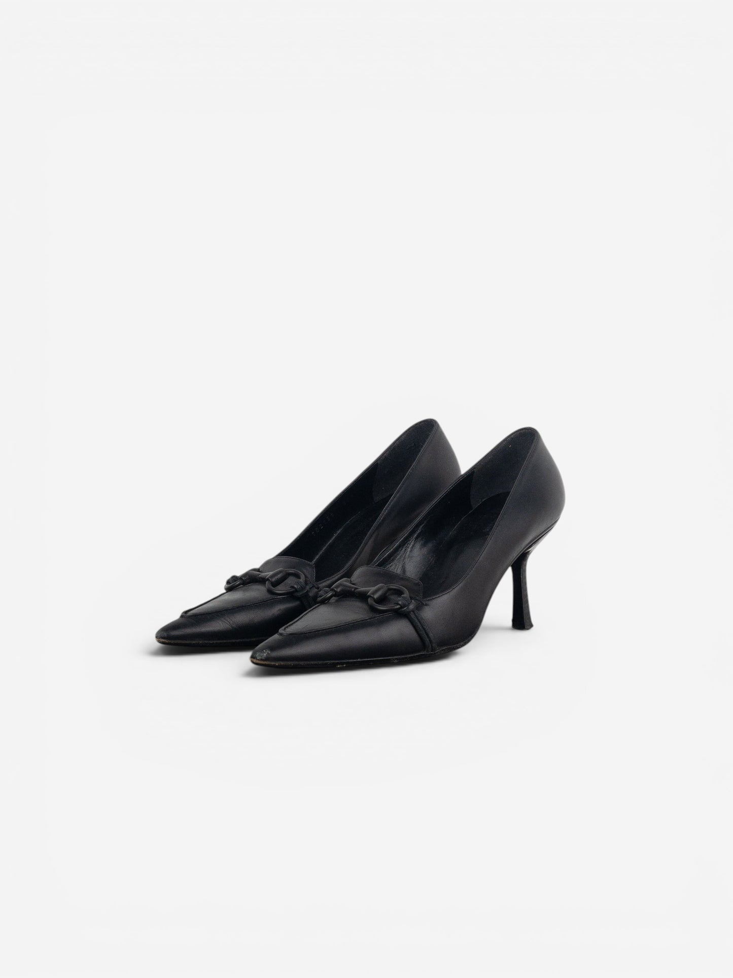 Gucci by Tom Ford 1990s Pointed-Toe Horsebit Pump Heels