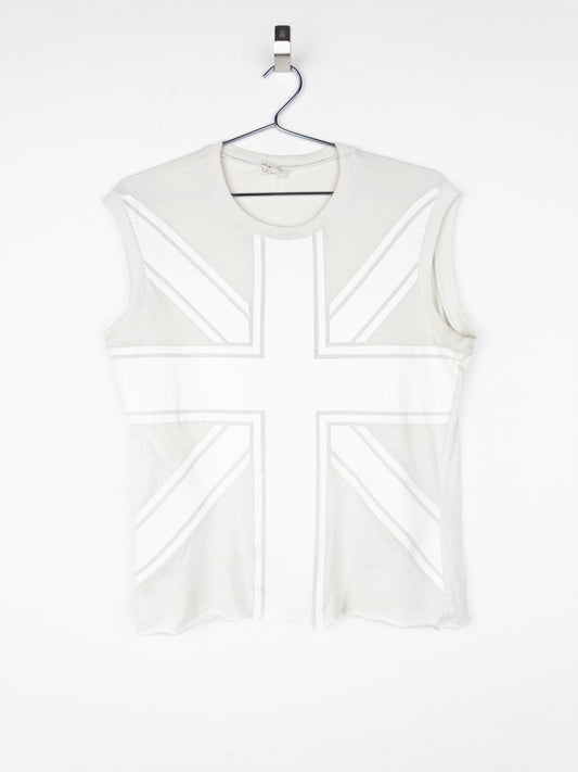 Helmut Lang SS97 Union-Jack Backstage Logo Print Tank Top