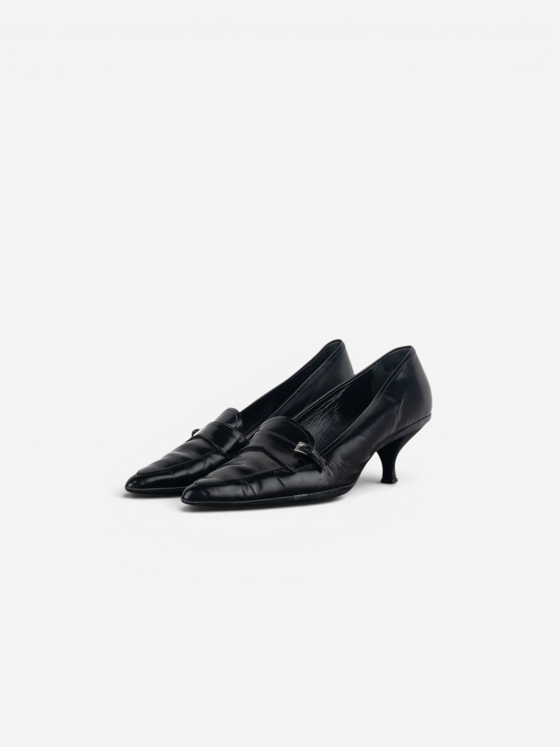 Prada 2000s Pointed Toe Pump Kitten Heels