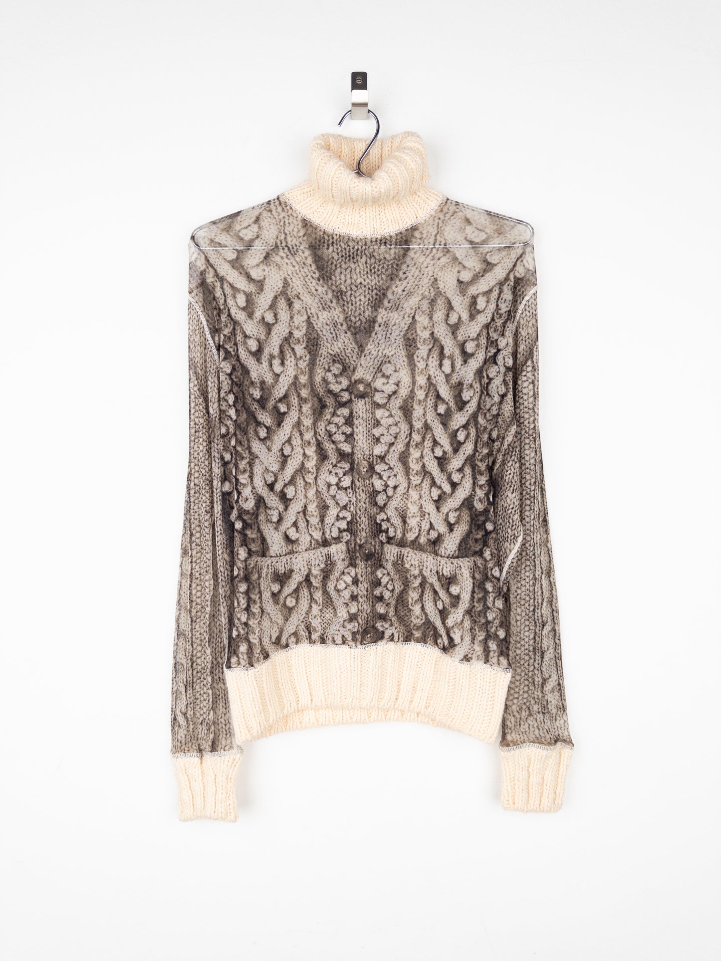 Jean Paul Gaultier AW04 Trompe Loeil Fisherman Knit Turtleneck Sweater