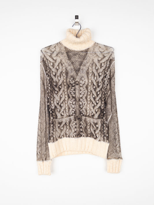 Jean Paul Gaultier AW04 Trompe Loeil Fisherman Knit Turtleneck Sweater