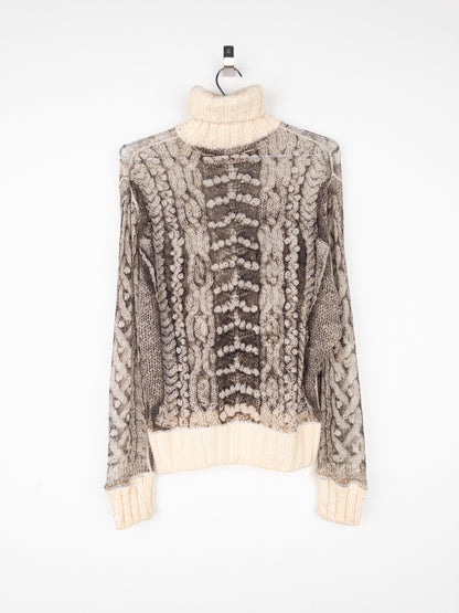 Jean Paul Gaultier AW04 Trompe Loeil Fisherman Knit Turtleneck Sweater