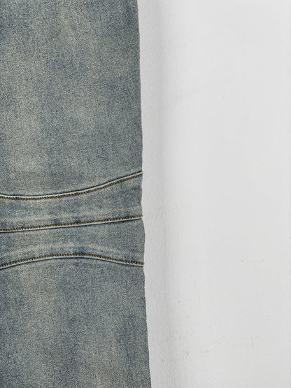 Balmain Lightwash Biker Denim Jeans