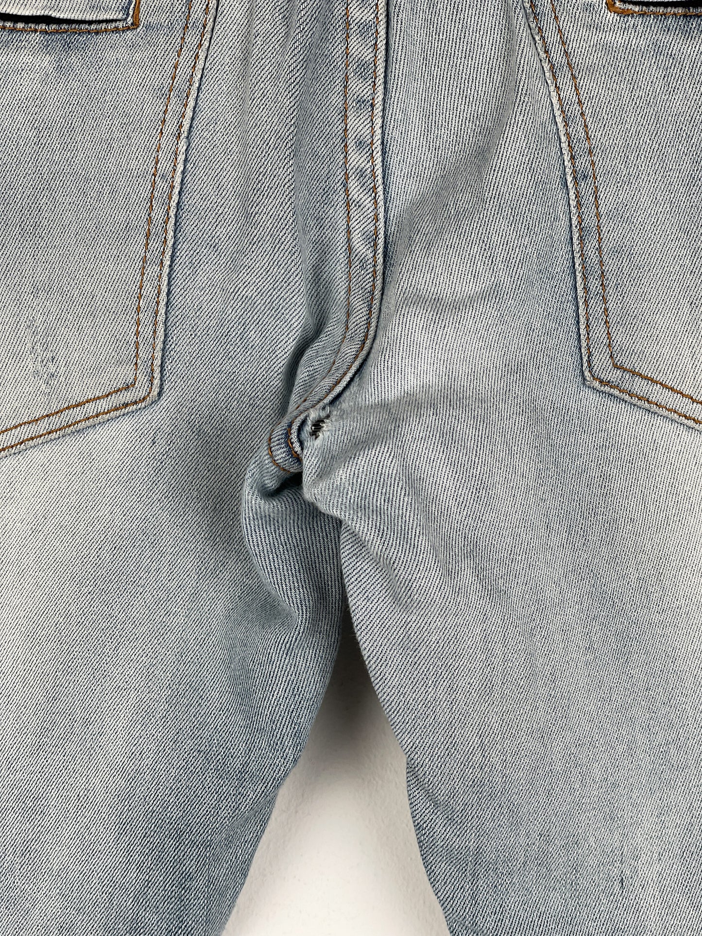 Balmain Light-Wash Distressed Biker Denim Jeans