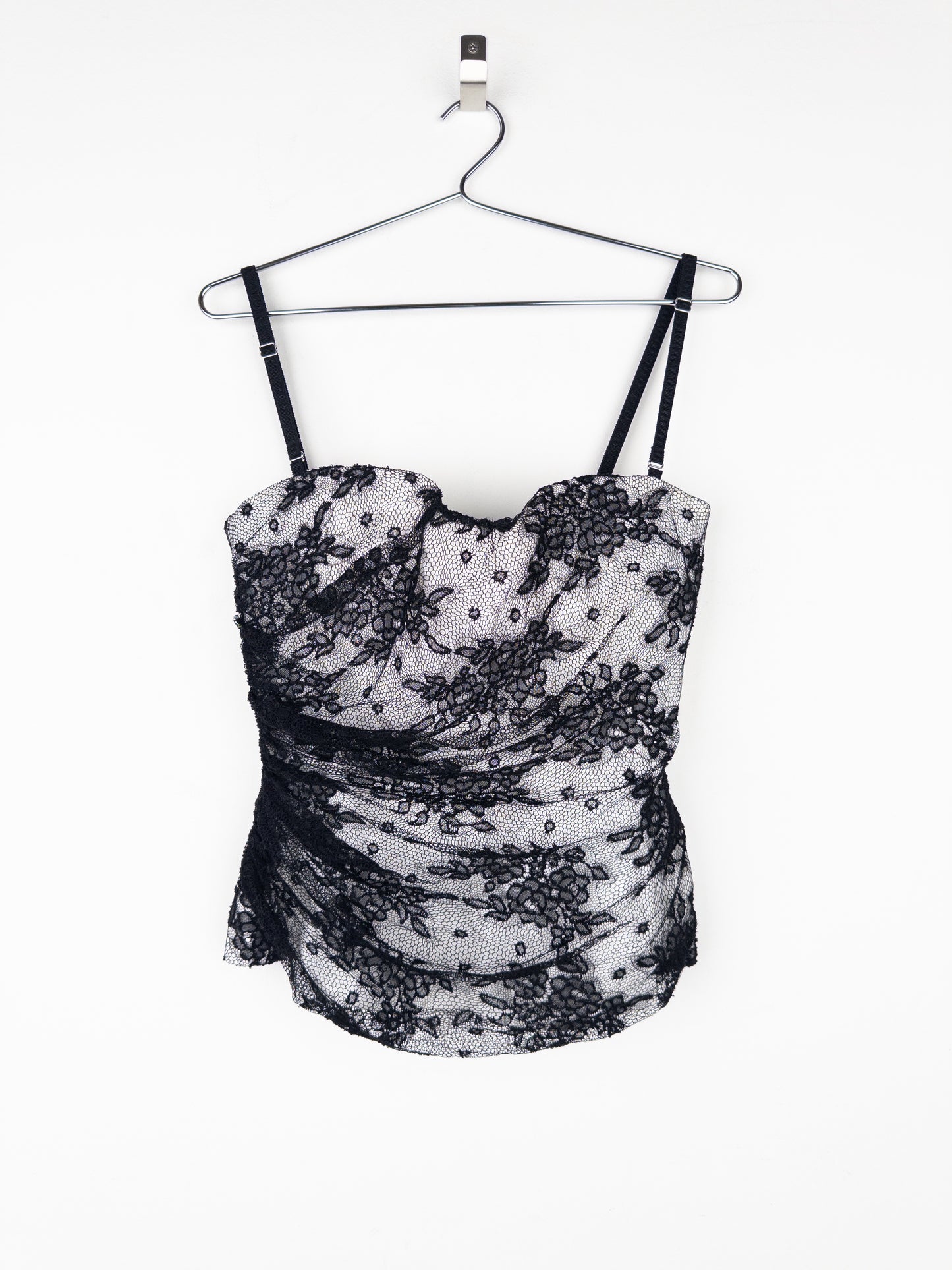 Dolce & Gabbana 2000s Floral Lace Bustier Top