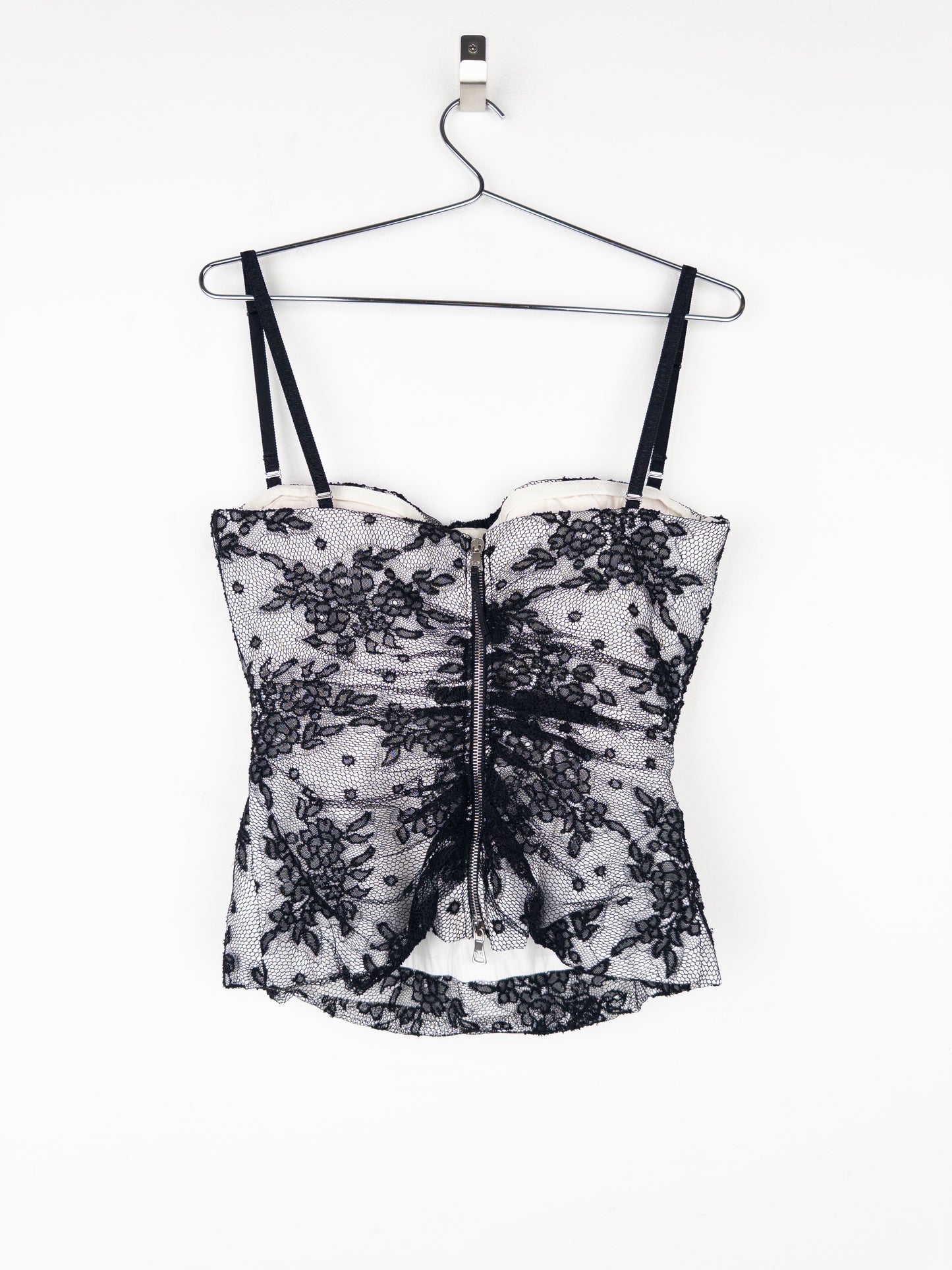 Dolce & Gabbana 2000s Floral Lace Bustier Top