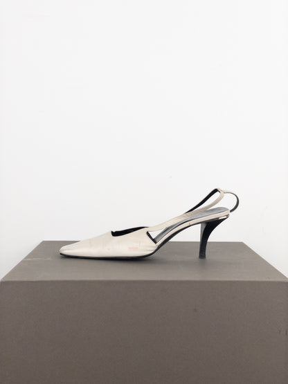 Gucci by Tom Ford SS98 Square Toe Crystal Slingback Pump Heels