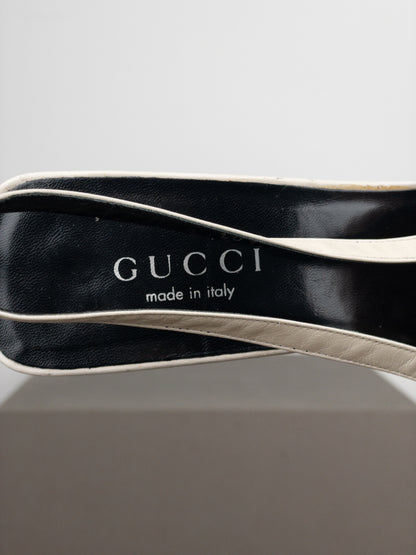 Gucci by Tom Ford SS98 Square Toe Crystal Slingback Pump Heels