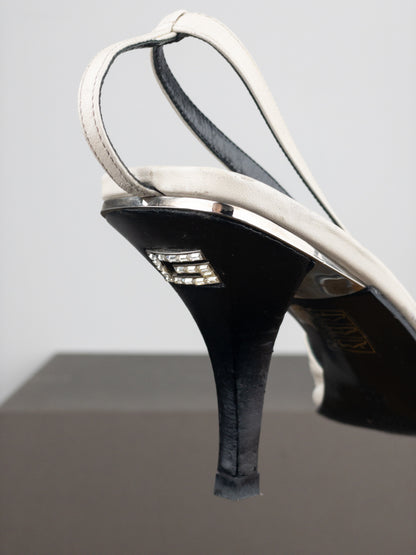 Gucci by Tom Ford SS98 Square Toe Crystal Slingback Pump Heels
