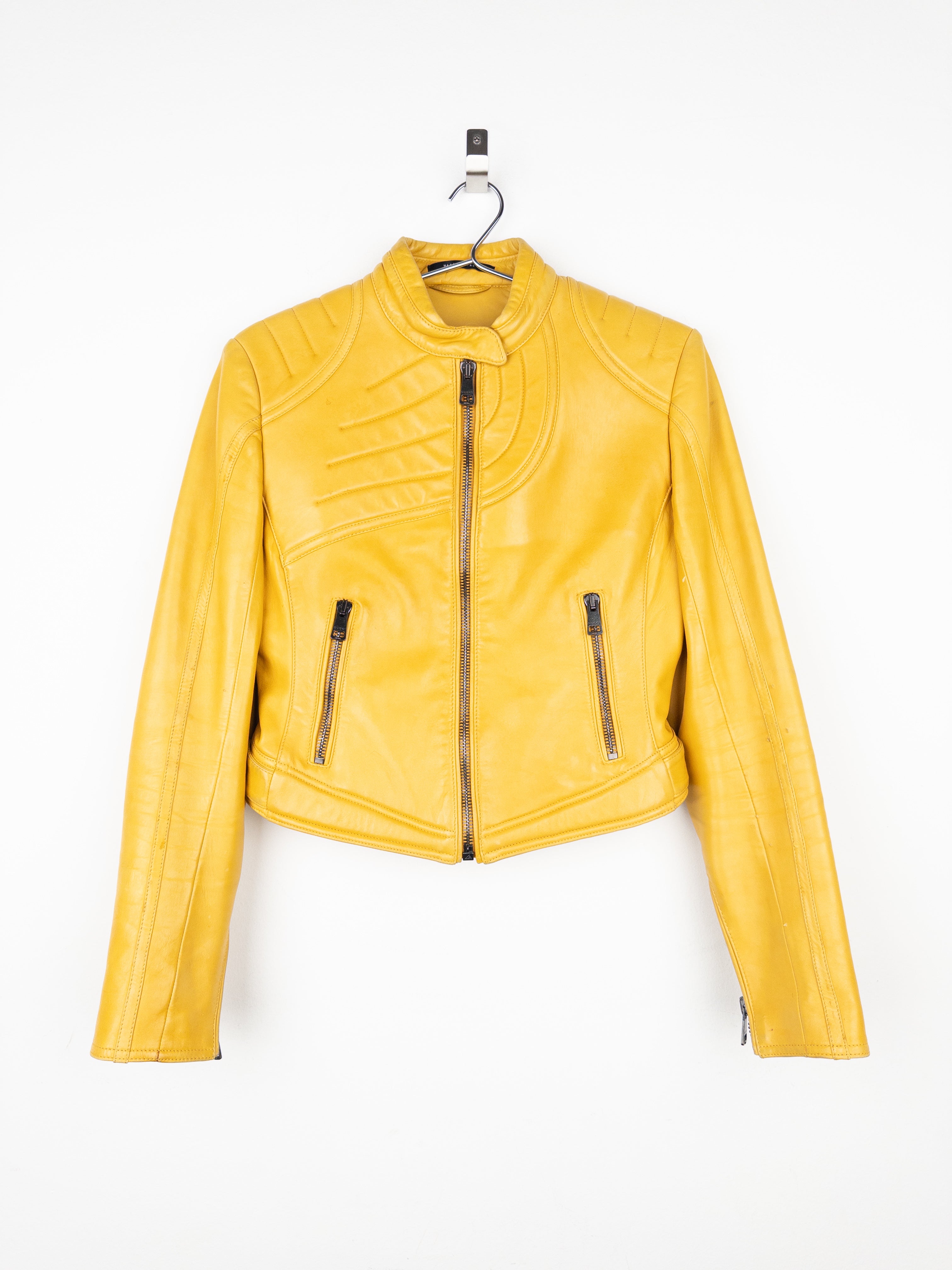 Gucci by Tom Ford AW00 'Spiral' Leather Moto Biker Jacket