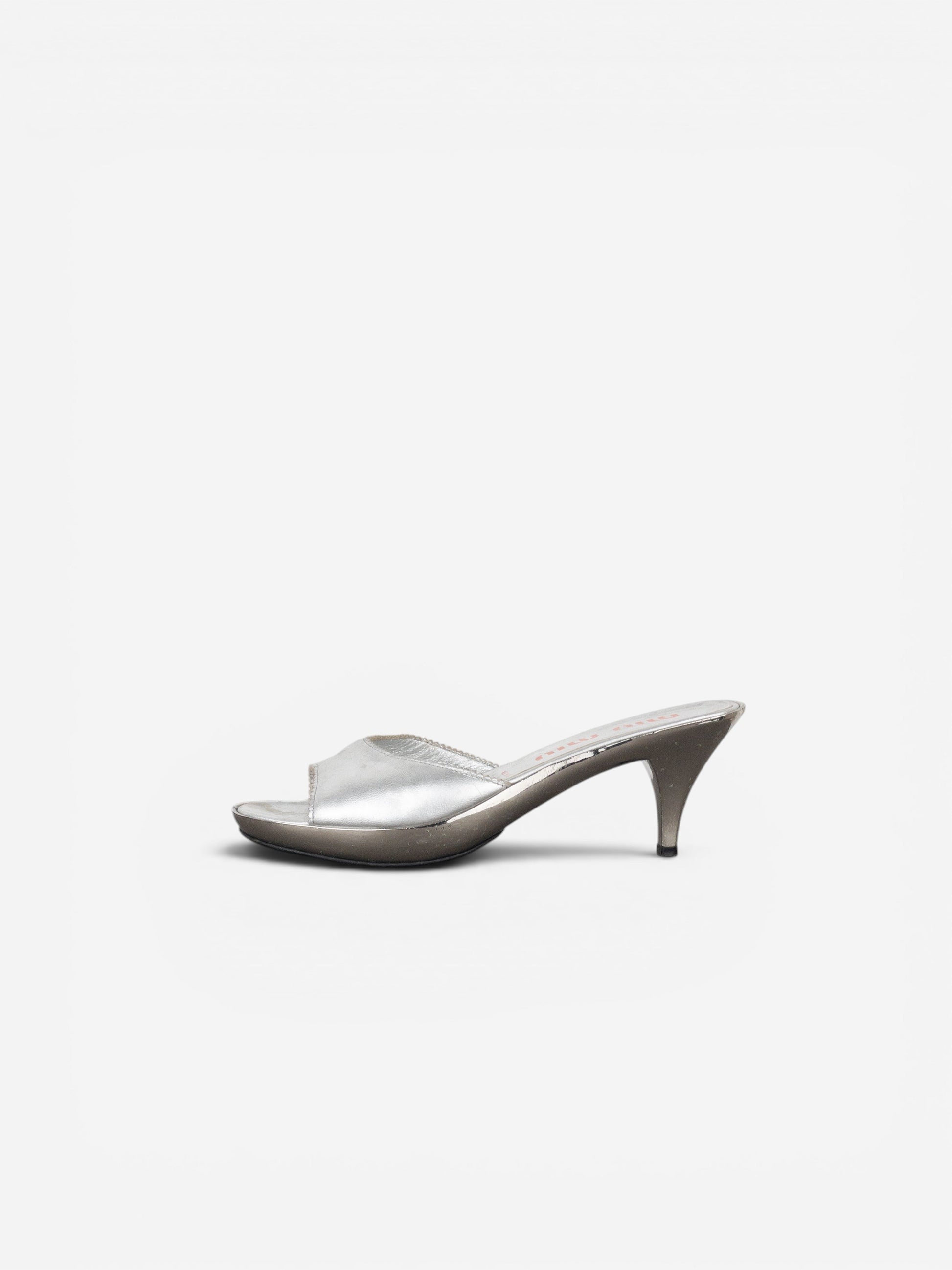 Miu Miu AW99 Metal Peep Toe Mule Heels – photo 5