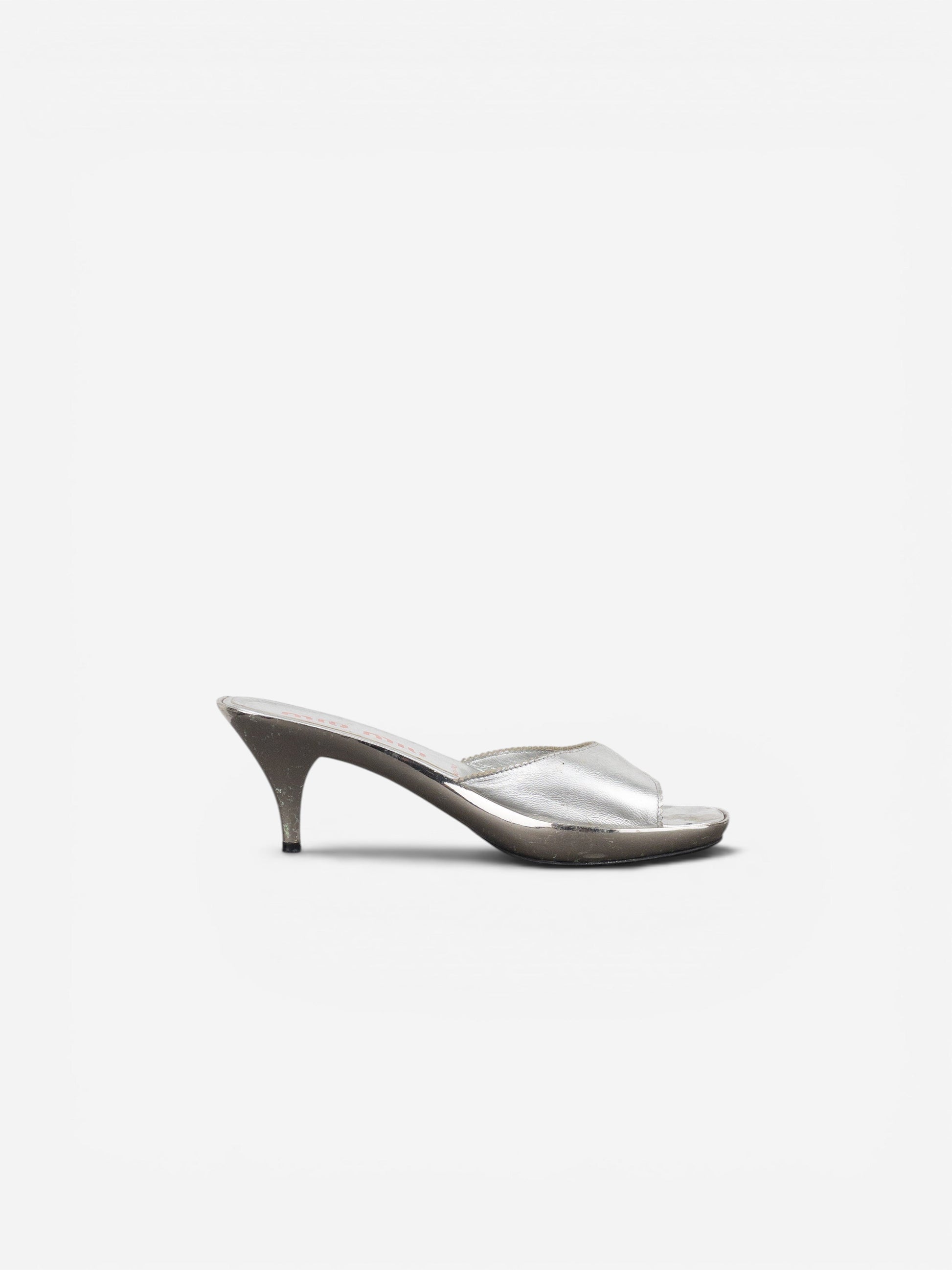 Miu Miu AW99 Metal Peep Toe Mule Heels – photo 6