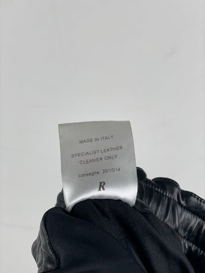 Balmain Leather Biker Jogger Pants