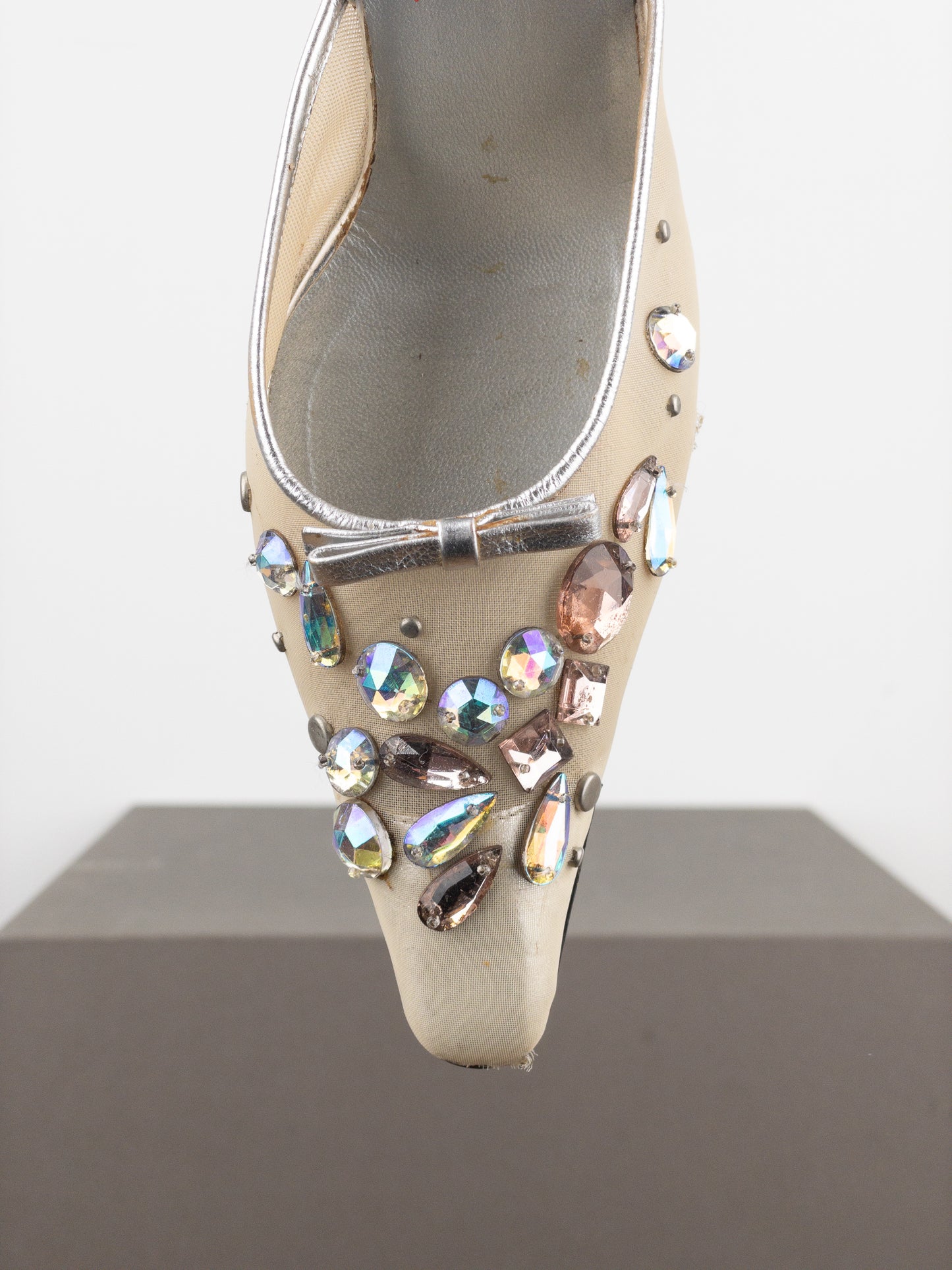 Miu Miu SS99 Sheer Gem Mule Heels