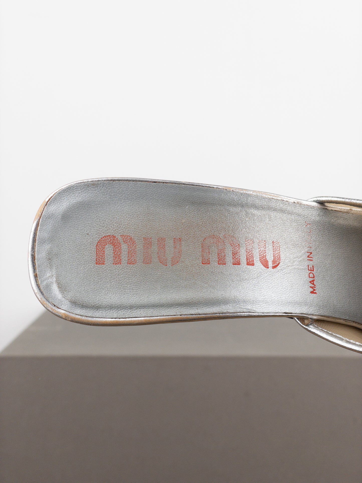 Miu Miu SS99 Sheer Gem Mule Heels