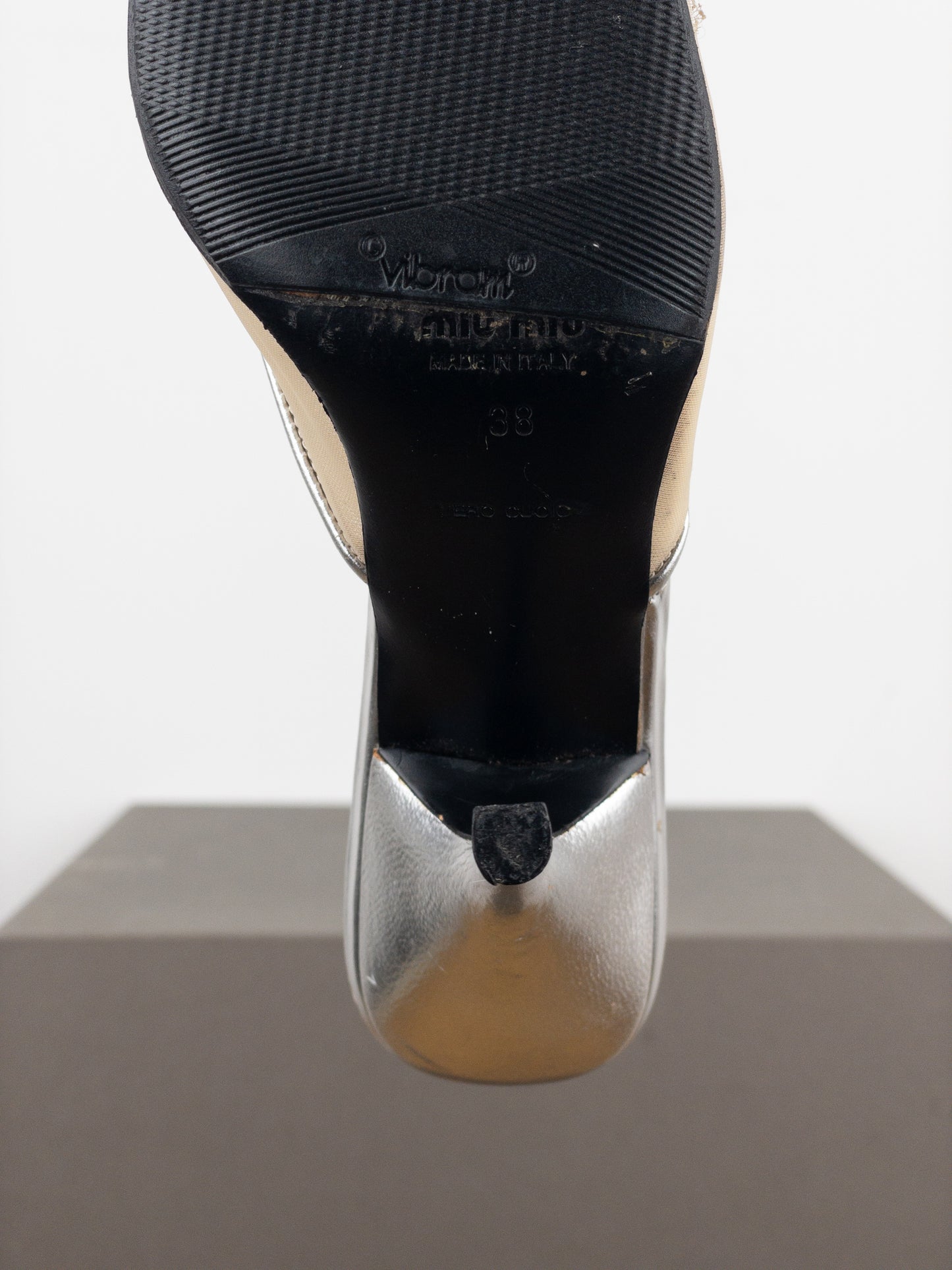 Miu Miu SS99 Sheer Gem Mule Heels