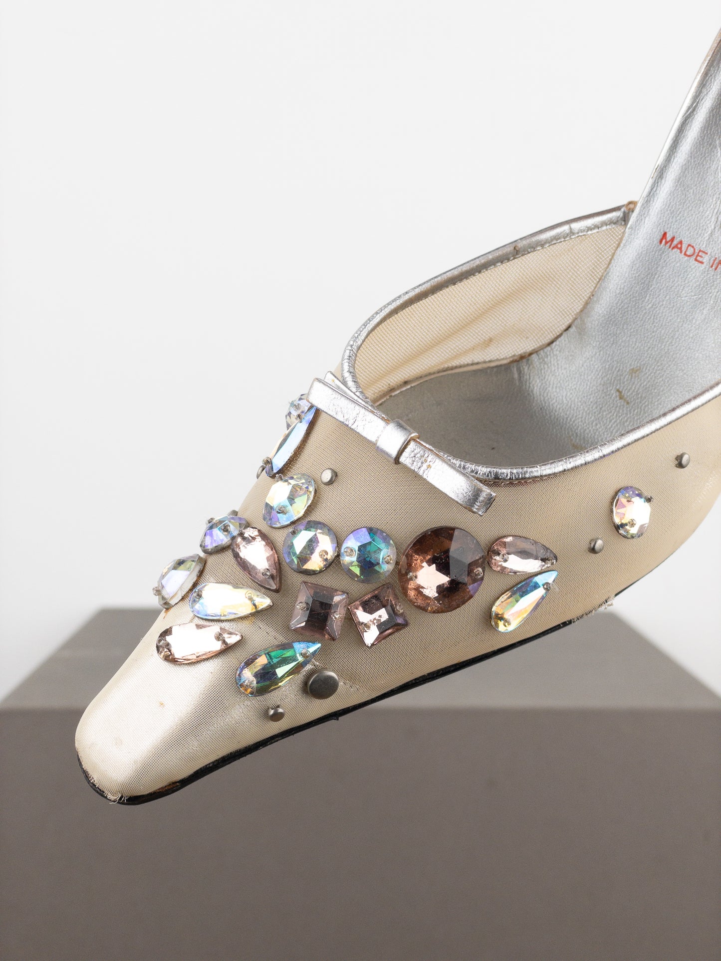 Miu Miu SS99 Sheer Gem Mule Heels
