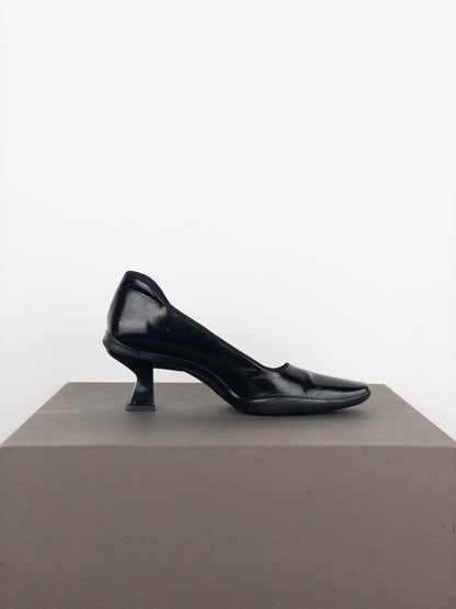 Prada AW99 Square-Toe Sports Kitten Pump Heels