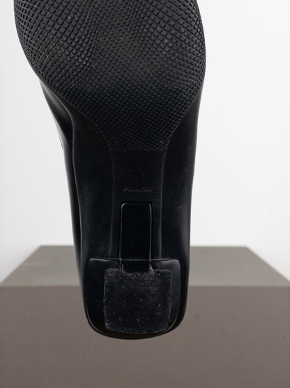 Prada AW99 Square-Toe Sports Kitten Pump Heels