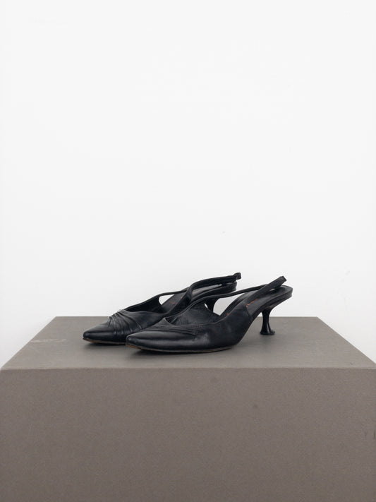 Miu Miu SS00 Pointed Toe Slingback Kitten Heels