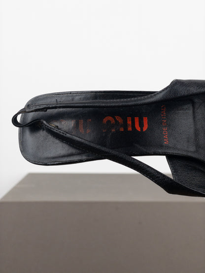 Miu Miu SS00 Pointed Toe Slingback Kitten Heels