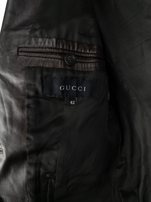 Gucci by Tom Ford AW98 Leather Blazer Jacket – photo 7
