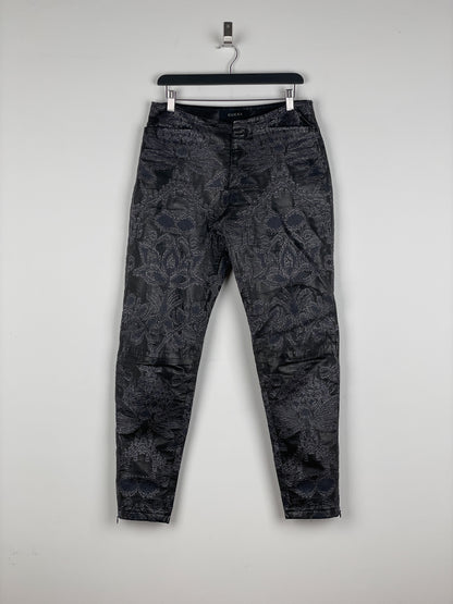 Gucci by Tom Ford SS00 Embroidered Leather Biker Pants