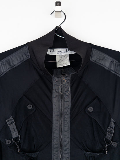 Dior by Galliano SS04 High-Neck Bondage Flight Parachute Bomber Jacket