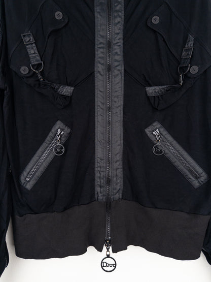 Dior by Galliano SS04 High-Neck Bondage Flight Parachute Bomber Jacket
