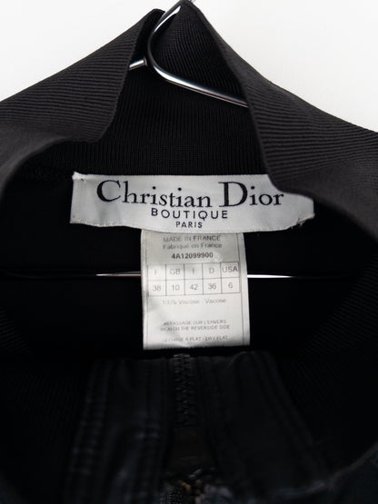 Dior by Galliano SS04 High-Neck Bondage Flight Parachute Bomber Jacket
