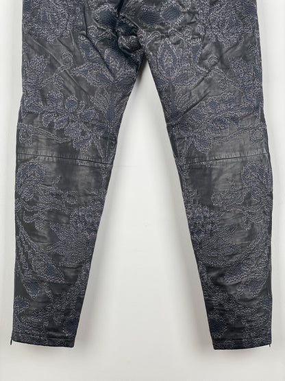 Gucci by Tom Ford SS00 Embroidered Leather Biker Pants