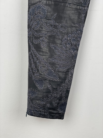 Gucci by Tom Ford SS00 Embroidered Leather Biker Pants