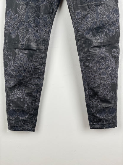 Gucci by Tom Ford SS00 Embroidered Leather Biker Pants