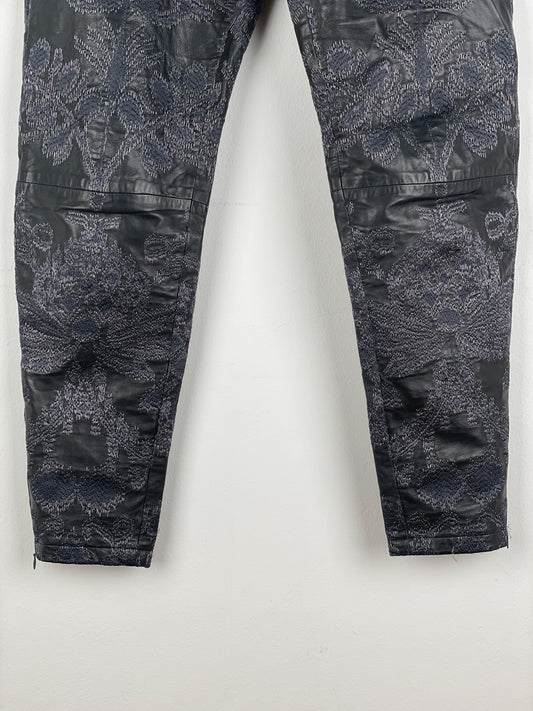 Gucci by Tom Ford SS00 Embroidered Leather Biker Pants – photo 6