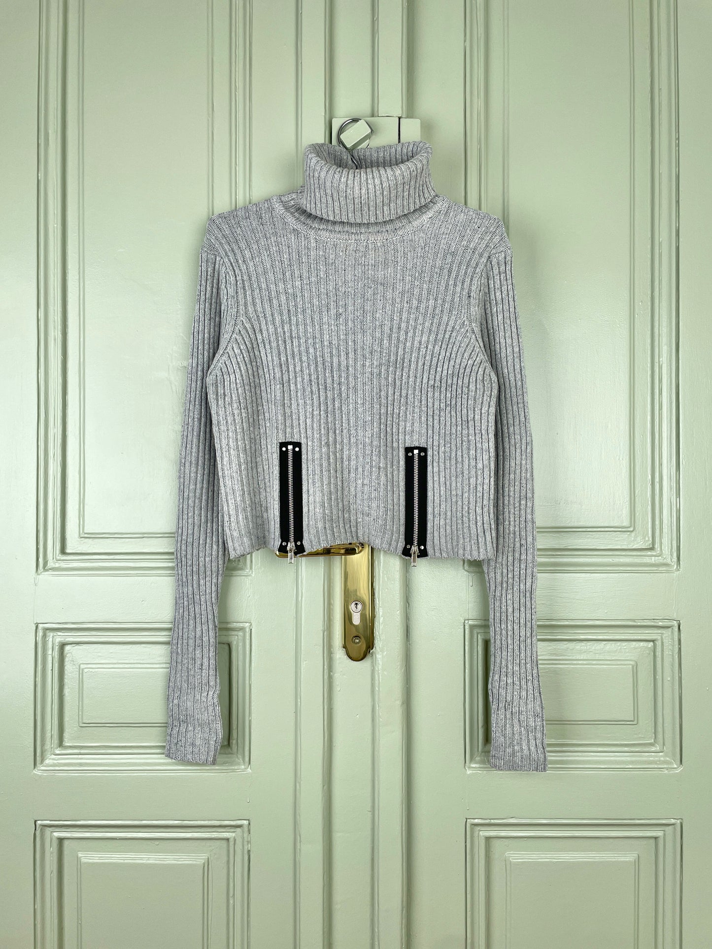 Jean Paul Gaultier Zip Knit Turtleneck Sweater