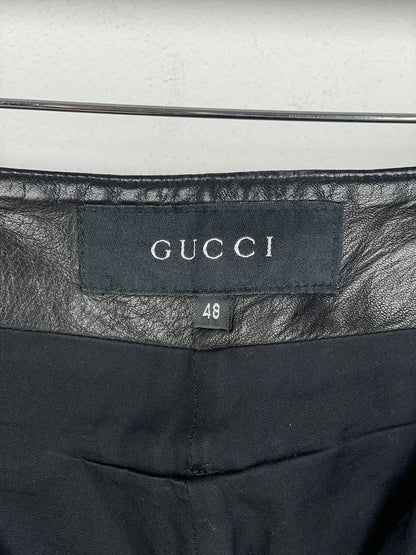 Gucci by Tom Ford SS00 Embroidered Leather Biker Pants